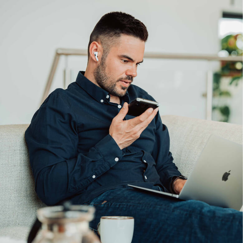 Person on phone